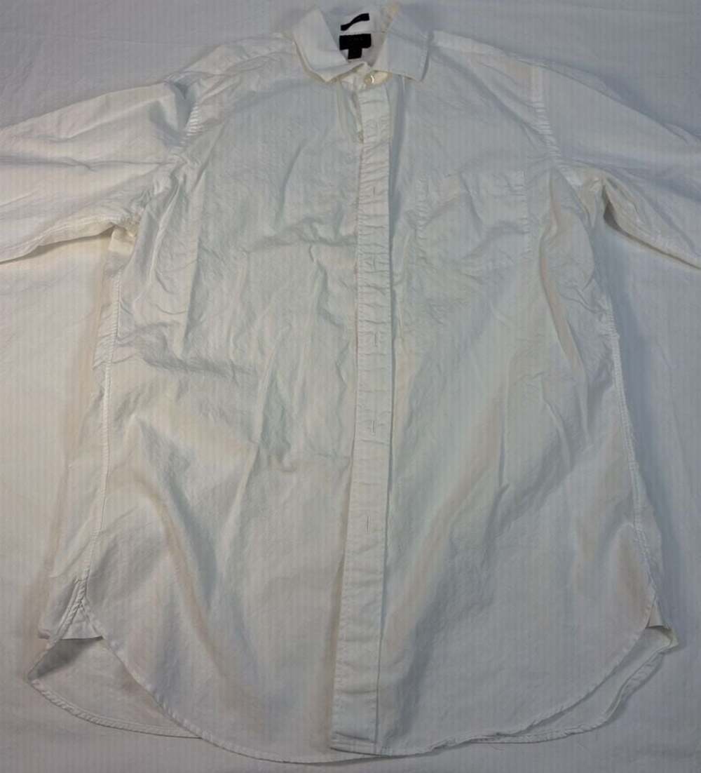 J.Crew Ludlow Men's 120's 2-Ply Cotton Long Sleeve Button-Down Shirt, White, M